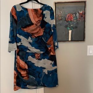 Vince Camuto 16 NWT dress blue gray pink $128